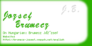 jozsef brumecz business card